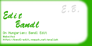 edit bandl business card